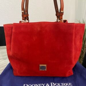 Dooney and Bourke Suede and Leather Tote Bag